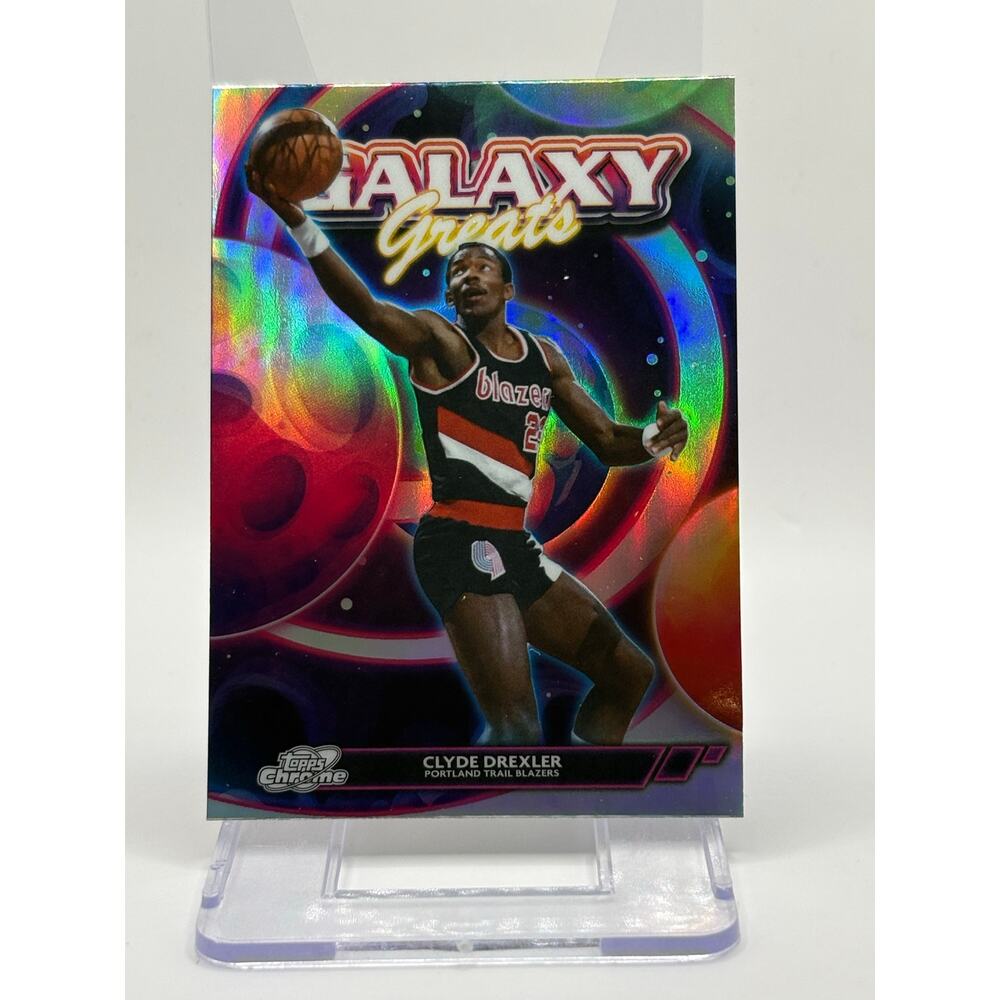 2025-26 Topps Cosmic Chrome Clyde Drexler Galaxy Greats Refractor Trail Blazers